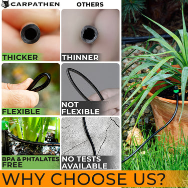200 ft Black Drip Irrigation Hose is thicker and flexible